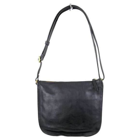 FOSSIL BLACK GENUINE LEATHER MEDIUM ZIP TOP HOBO TOTE SHOULDER BAG HANDBAG PURSE - Picture 6 of 15